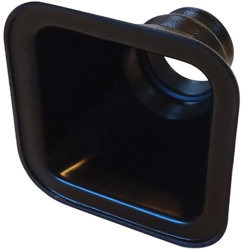 QSP Luchtinlaat - vierkant 100x100mm - aansluiting 51-63mm