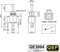 Toggle switch - on/off/momentary on-2