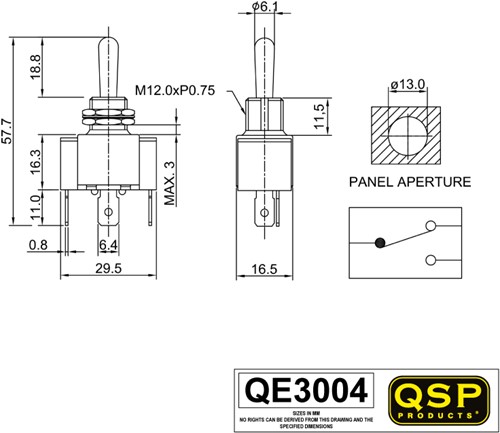 Toggle switch - on/off/momentary on-2