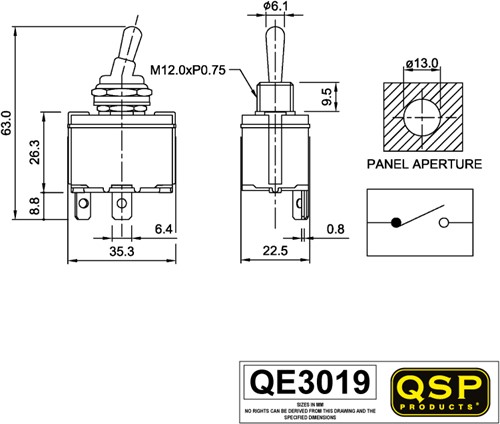 Toggle switch Waterproof - on/off-2