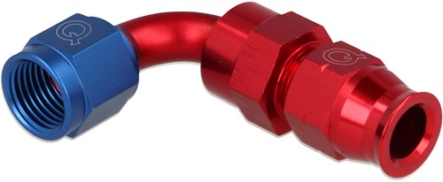 QSP aluminum tube adapter female 90° AN6 - 7.94 mm