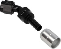 QSP krimp slang adapter 45° AN6