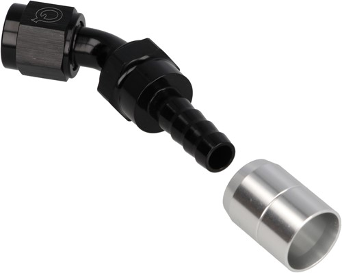 QSP shrink hose adapter 45° AN6