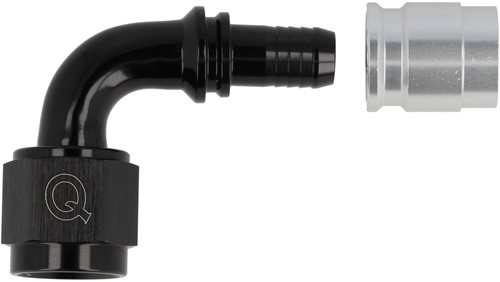QSP krimp slang adapter PTFE 90° AN8-3