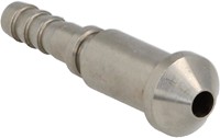 QSP krimp slang adapter convex male RVS AN3