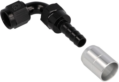 QSP krimp slang adapter 90° AN8
