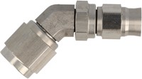 QSP stainless steel brake fitting female / female 45° AN4 - AN3