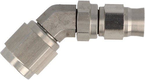 QSP stainless steel brake fitting female / female 45° AN4 - AN3