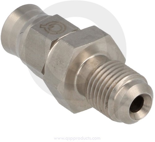 QSP RVS slang adapter recht male AN3 - AN3