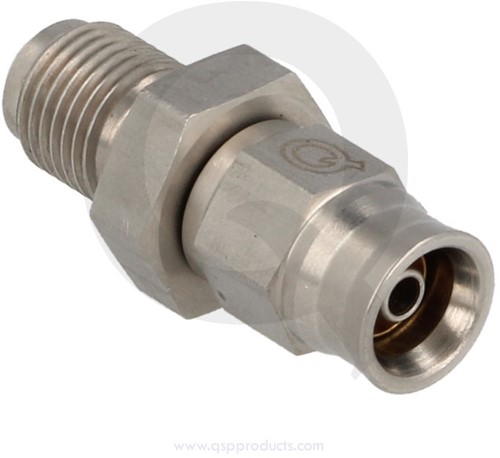 QSP RVS slang adapter recht male AN3 - AN3-2