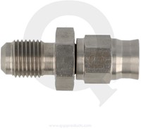 QSP RVS slang adapter recht male AN3 - AN3-3