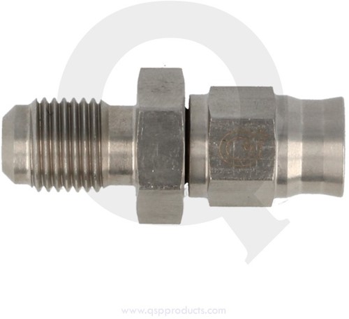 QSP RVS slang adapter recht male AN3 - AN3-3