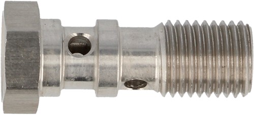 QSP stainless steel banjo bolt double 30 mm long M10 x 1.0-2