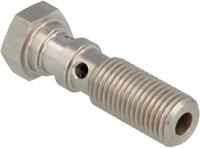 QSP stainless steel banjo bolt double 38.5 mm long AN3