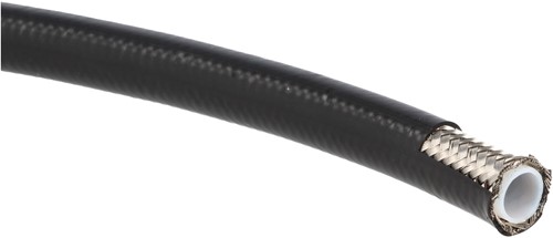 QSP remslang - RVS mantel PTFE - coating zwart - AN3 (3,56mm) - p/m1-3