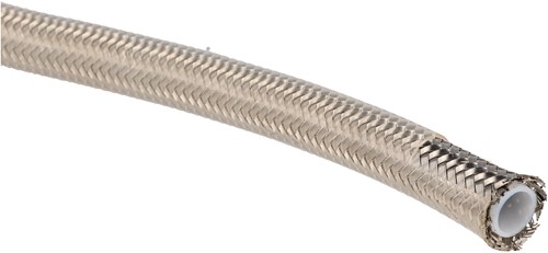 QSP brake hose stainless steel jacket PTFE AN4 coating transparent (4,83mm)-3