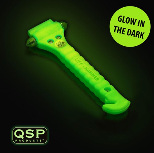 QSP Lifehammer and Belt Cutter - Glow in the dark-3