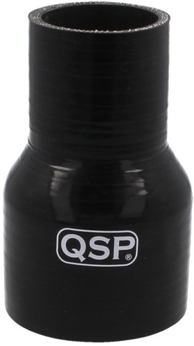 QSP Siliconen slang verloop - 65-60 mm - Zwart