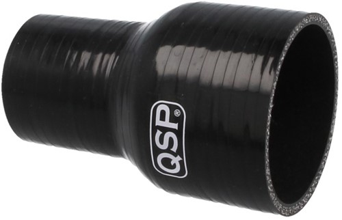 QSP Siliconen slang verloop - 65-60 mm - Zwart-2