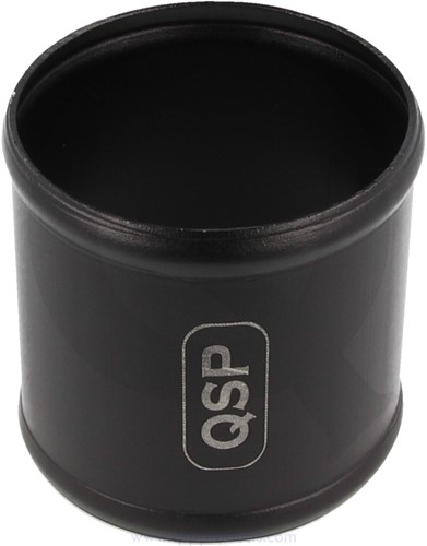 QSP aluminium koppelstuk - 25 mm - Zwart