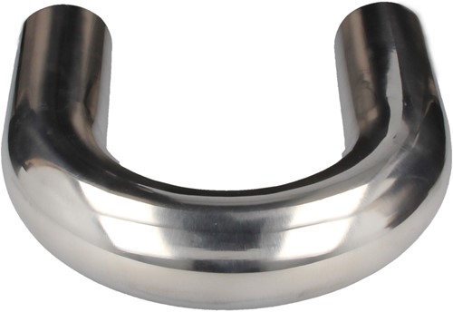 QSP aluminum 180° bend - 51 mm - Silver