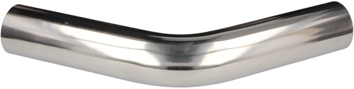 QSP aluminum 45° bend - 57 mm - Silver