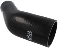 QSP Silicone hose - 45° reducer bend - 70-63 mm - Black-2