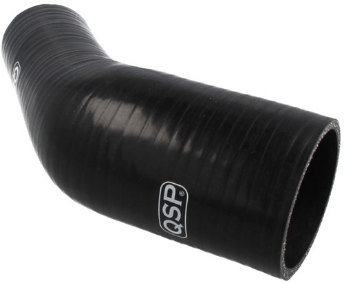 QSP Silicone hose - 45° reducer bend - 70-63 mm - Black-2