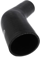 QSP Silicone hose - 45° reducer bend - 70-63 mm - Black-3