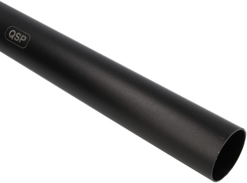 QSP aluminium buis recht - 50 cm x 57 mm - Zwart