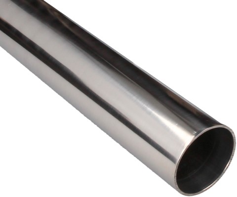 QSP aluminum tube straight - 50 cm x 89 mm - Silver