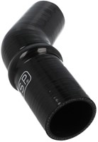 QSP Siliconen balg - 45° bocht - 60 mm - Zwart-3