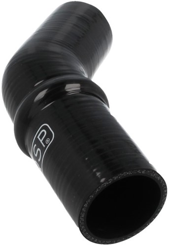 QSP Silicone hump hose - 45° bend - 60 mm - Black-3