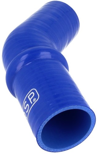 QSP Silicone hump hose - 45° bend - 60 mm - Blue-3