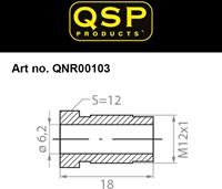 QSP remwartel - male - M12 x 1,0-3