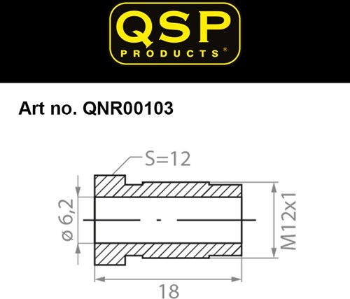 QSP remwartel - male - M12 x 1,0-3