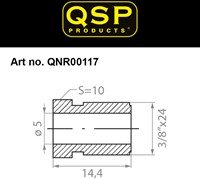 QSP remwartel - male - 3/8'' UNF-3