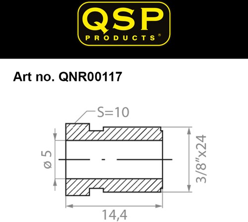 QSP remwartel - male - 3/8'' UNF-3