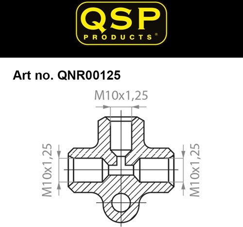 QSP T-stuk - 3x M10 x 1,25 convex-3