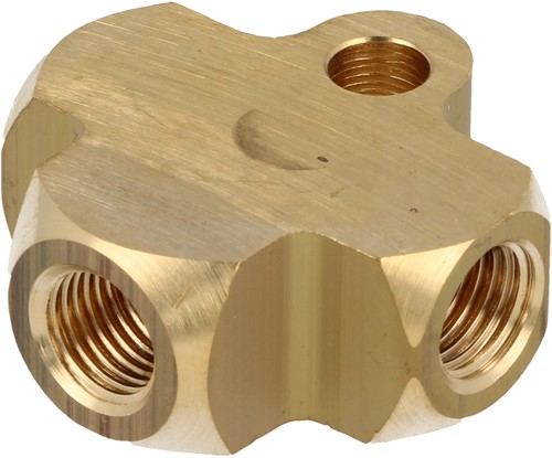 QSP T-stuk - 3x 3/8'' UNF concave