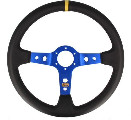 QSP sportstuur leder - 350 mm - diep 90 mm