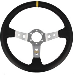 QSP sportstuur leder - 350 mm - diep 90 mm