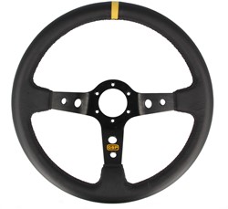 QSP sportstuur leder - 350 mm - diep 90 mm