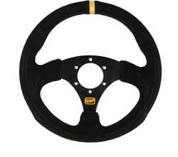 QSP sportstuur suède - 300 mm - vlak