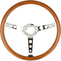 QSP Stuur Hout - 380 mm - 3-spaak - Vlak