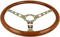 QSP Stuur Hout - 380 mm - 3-spaak - Vlak-2